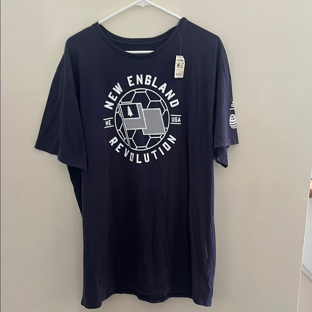 Adidas Blue Short Sleeve Tee with Graphic Design